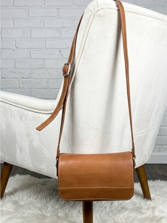Piel Handbags - Piel Leather Vintage Crossbody Organizer Bag Saddle Brown Wallet Purse⁠